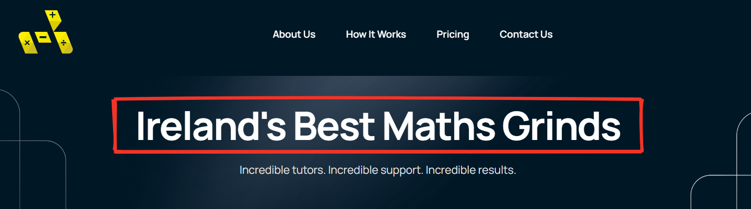 dublin maths website screen grab for tutor management software case study blog